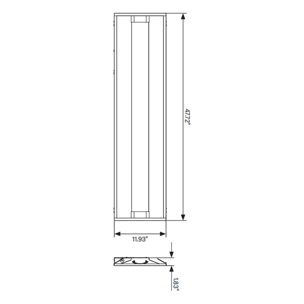 1x4 LED Troffer Retrofit Light Fixture - 24W/30W/35W, 4550 Lumens, 3500K/4000K/5000K CCT, 120-277V, Center Basket - Perfect for Office, Warehouse & Commercial Lighting