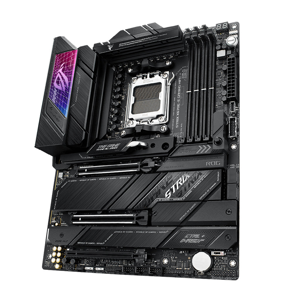ASUS ROG STRIX X670E-E Gaming WiFi 6 AMD AM5 ATX Motherboard - PCIe 5.0, DDR5, 14+2 Power Stages, AI Cooling | Perfect for High-End Gaming PCs & Content Creation Workstations