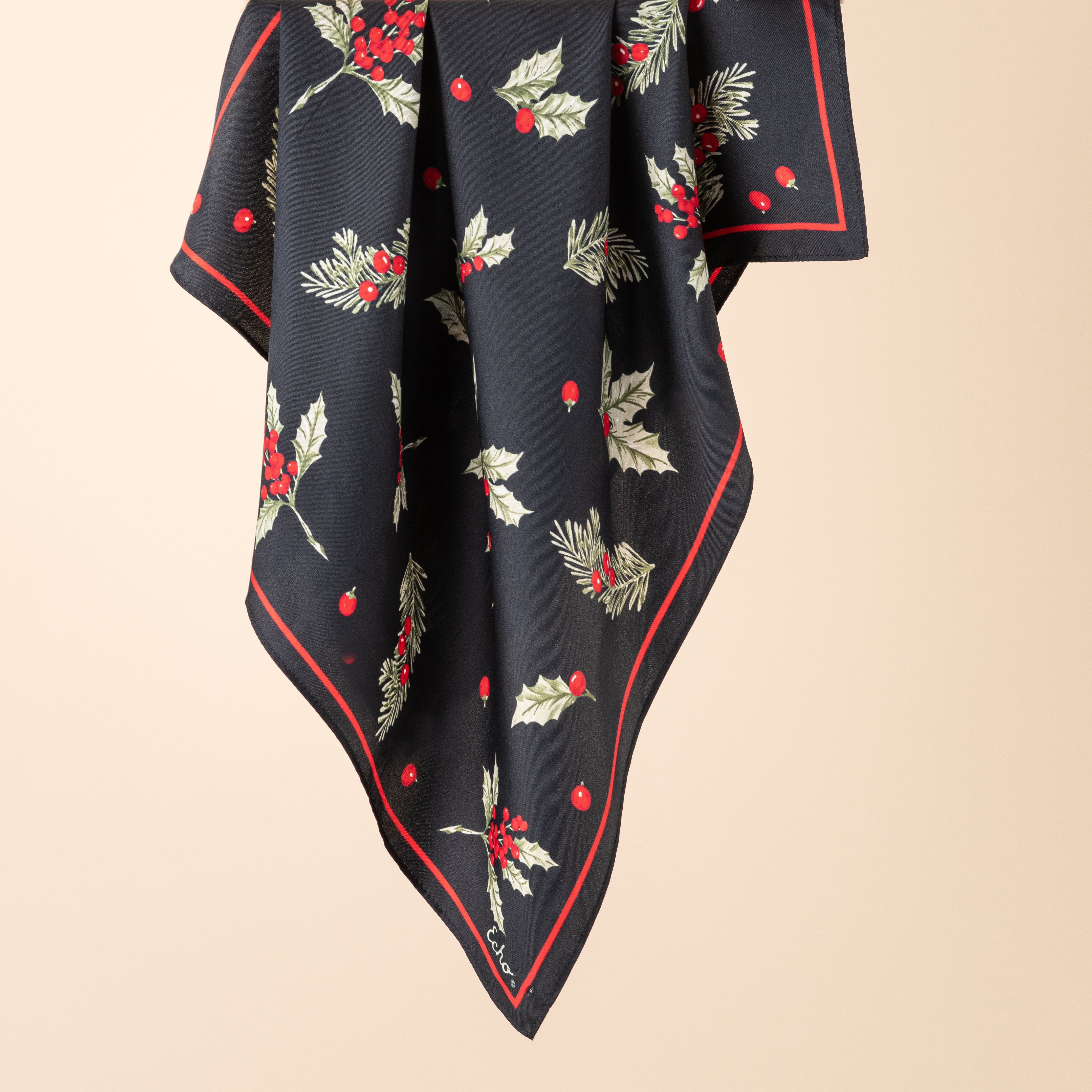 Holly Silk Bandana - Soft & Breathable Fashion Scarf for Women & Men - Perfect for Headwear, Hair Accessories, and Outdoor Activities