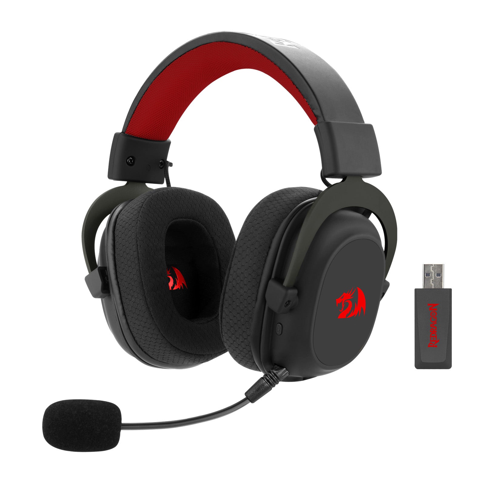 Redragon Zeus H510 PRO Gaming Headset with Microphone + Scepter HA 300 Headset Stand - Noise Cancelling Over-Ear Headphones for PC, PS4, Xbox - Perfect for Gaming, Streaming & Office Work