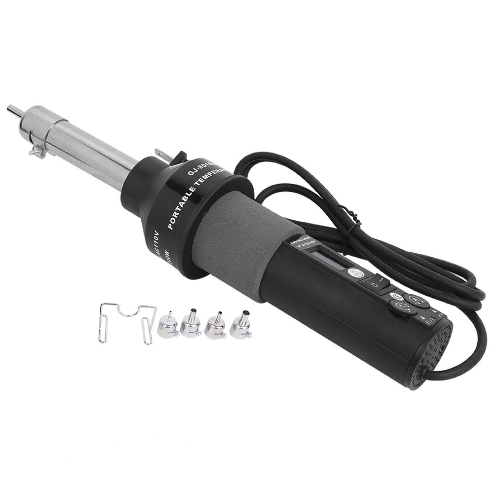 200W Heat Gun with Digital Thermostat - Portable Handheld Hot Air Gun for Soldering, Shrinking, Drying | Industrial & DIY Tool with US Plug (110V) - Perfect for Crafts, Electronics Repair, and Home Improvement Projects
