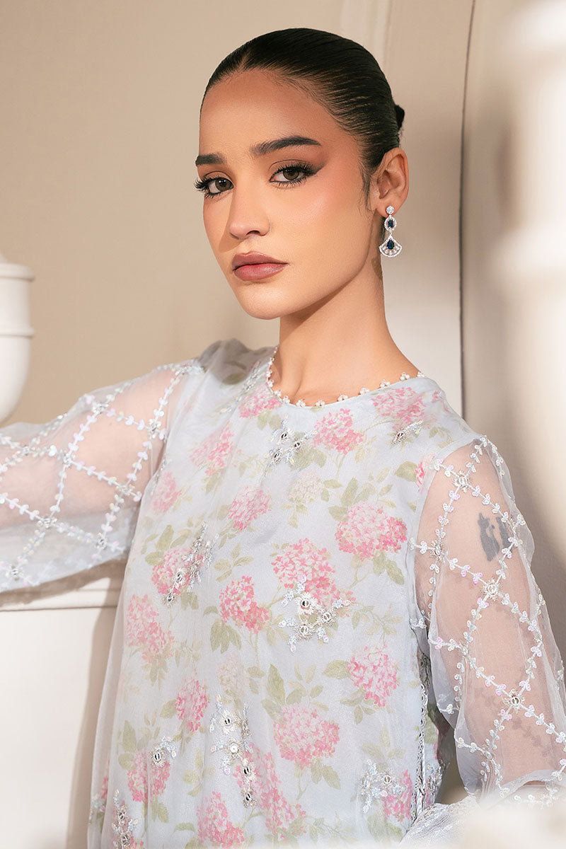 ICY BLING 4PC ORGANZA EMBROIDERED SUIT SET - Elegant Embroidered Party Dress for Women | Perfect for Weddings, Prom, Evening Gala & Special Occasions