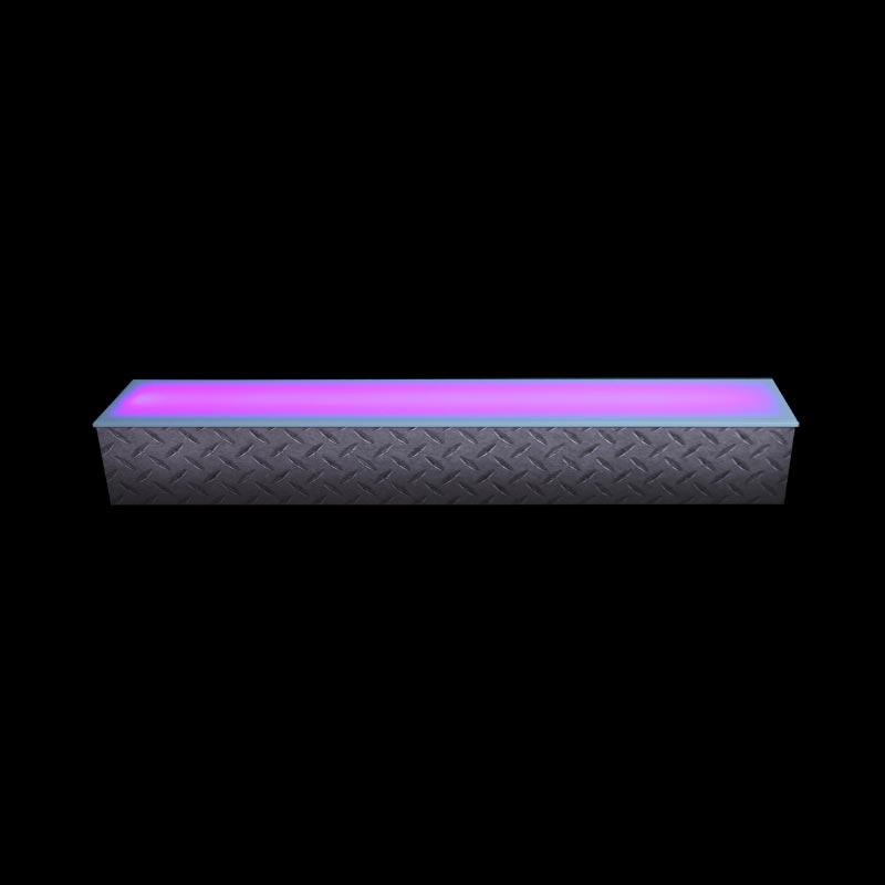 BarConic® LED Liquor Bottle Display Shelf - Diamond Plate Print 1 Step Adjustable Length for Bars, Restaurants & Home Decor | Commercial & Residential Use