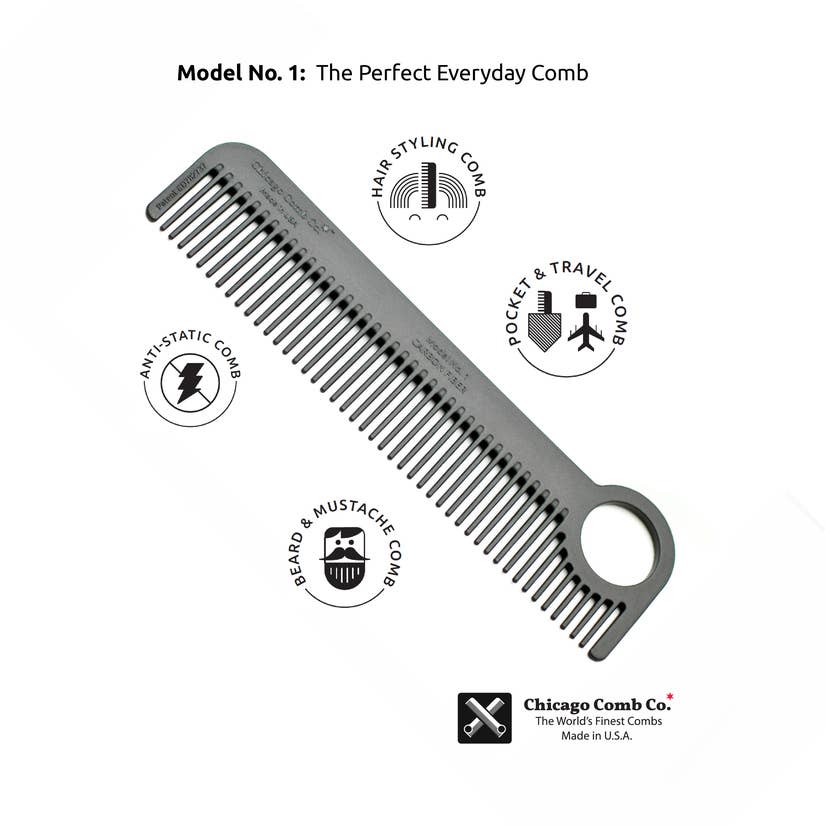 Chicago Comb Company - Premium Handmade Wooden Combs for Men & Women - Perfect for Hair Care, Styling & Travel
