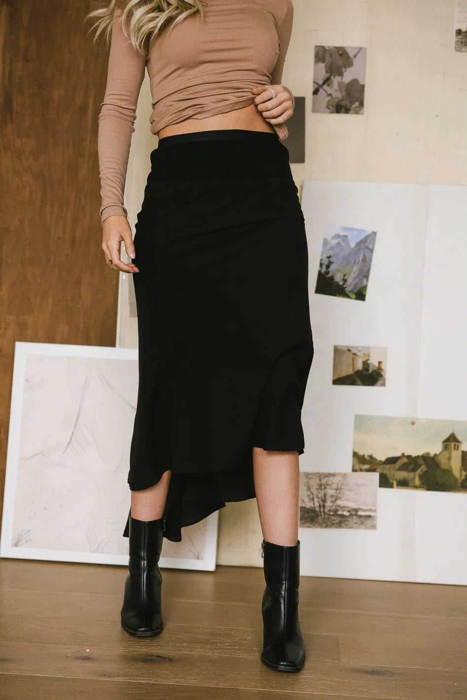 Nora Asymmetrical Skirt - Women's Fashion High Waist Flowy Skirt for Casual & Party Wear | Final Sale