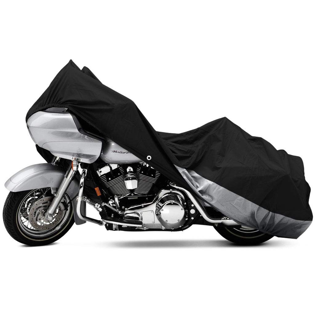 Premium Motorcycle Cover for Harley Dyna Glide & Low Rider - Waterproof, UV Resistant Bike Dust Cover for Outdoor Storage & Travel Protection | Ideal for Garage, Road Trips & Long-Term Parking