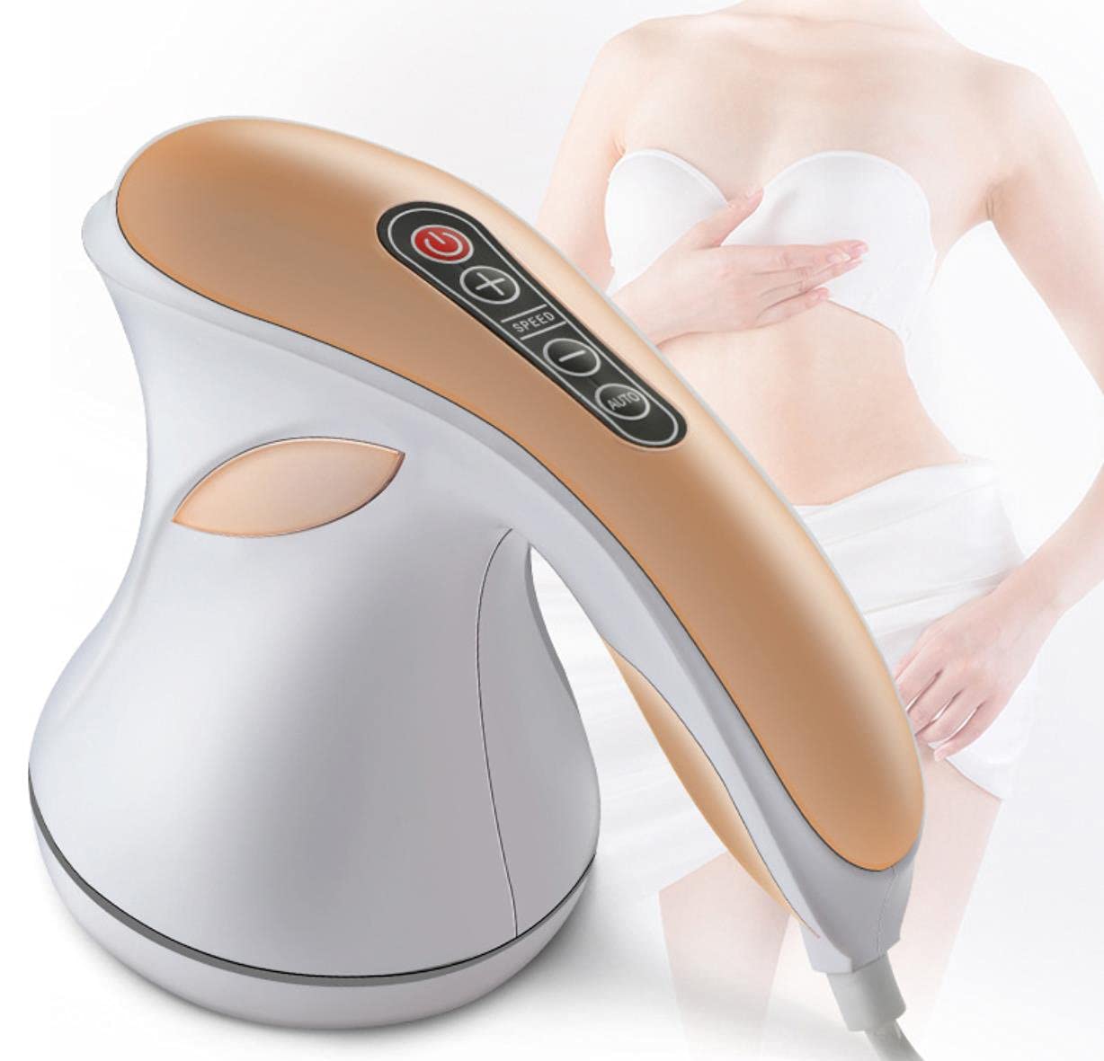 Handheld Electric Massager for Back, Shoulder, Neck, Leg & Foot Pain Relief - 6 Vibration Modes with 5 Attachments - Portable Muscle Relaxation Hammer for Home, Office & Travel Use