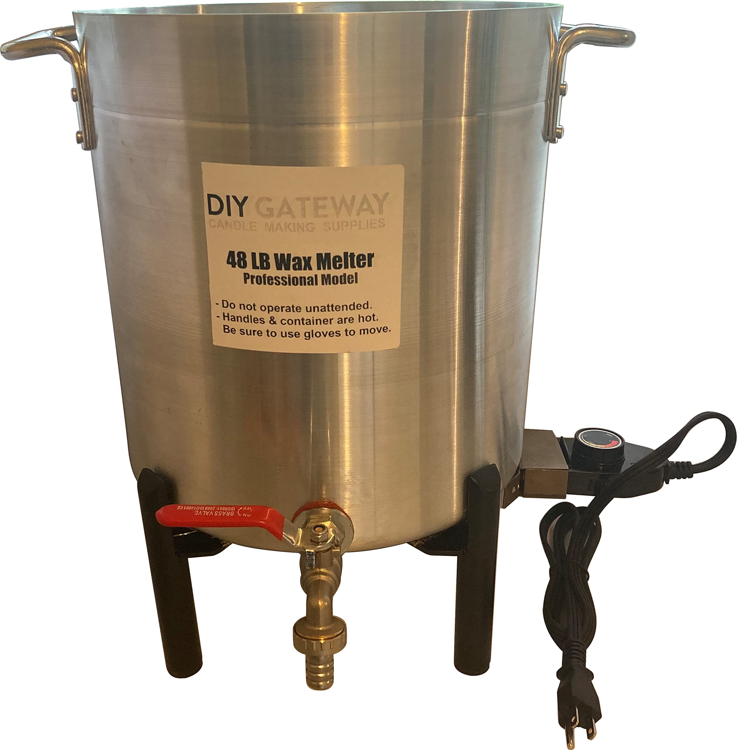 42 LB Electric Aluminum Wax Melting Pot - Super Large Wax Melter for Candle Making with Quick-Pour Spout & Free Ebook - Perfect for DIY Candles, Wax Sealing, and Home Fragrance Projects
