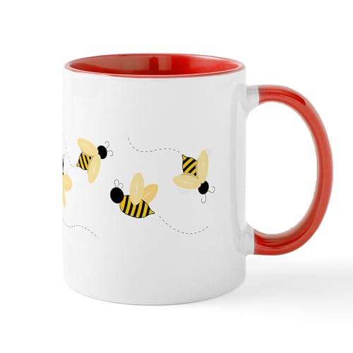 White/Red Inside - Bumble Bees Mugs