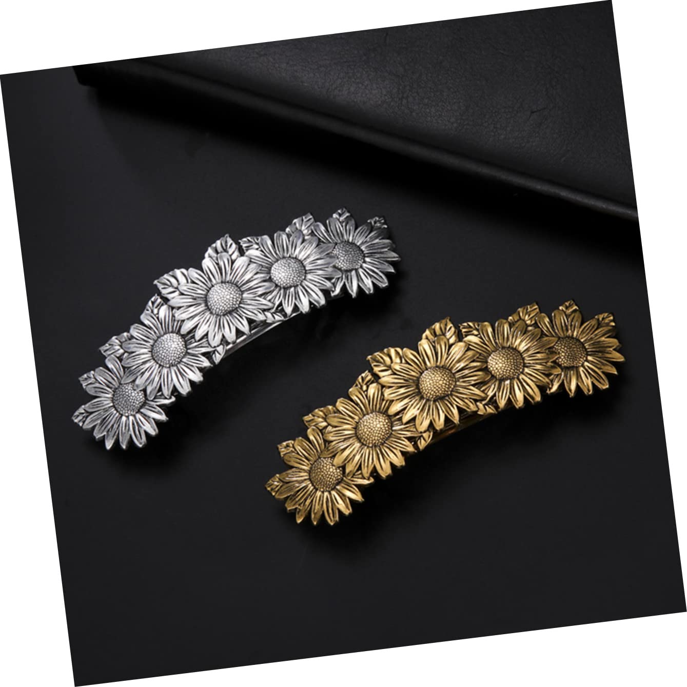 LALAFINA 3-Pack Hawaiian Flower Hair Clips - Sunflower Hair Accessories for Women, Decorative Metal Hairpins for Beach, Summer, Wedding & Boho Style