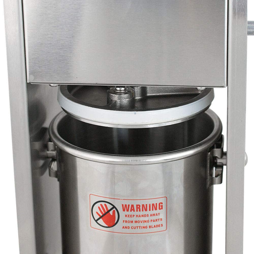 INTSUPERMAI 7L Manual Sausage Stuffer - Stainless Steel Vertical Meat Grinder with 2-Speed Adjustment & 4 Stuffing Tubes - Perfect for Home Kitchen, Butcher Shop, and Sausage Making Business