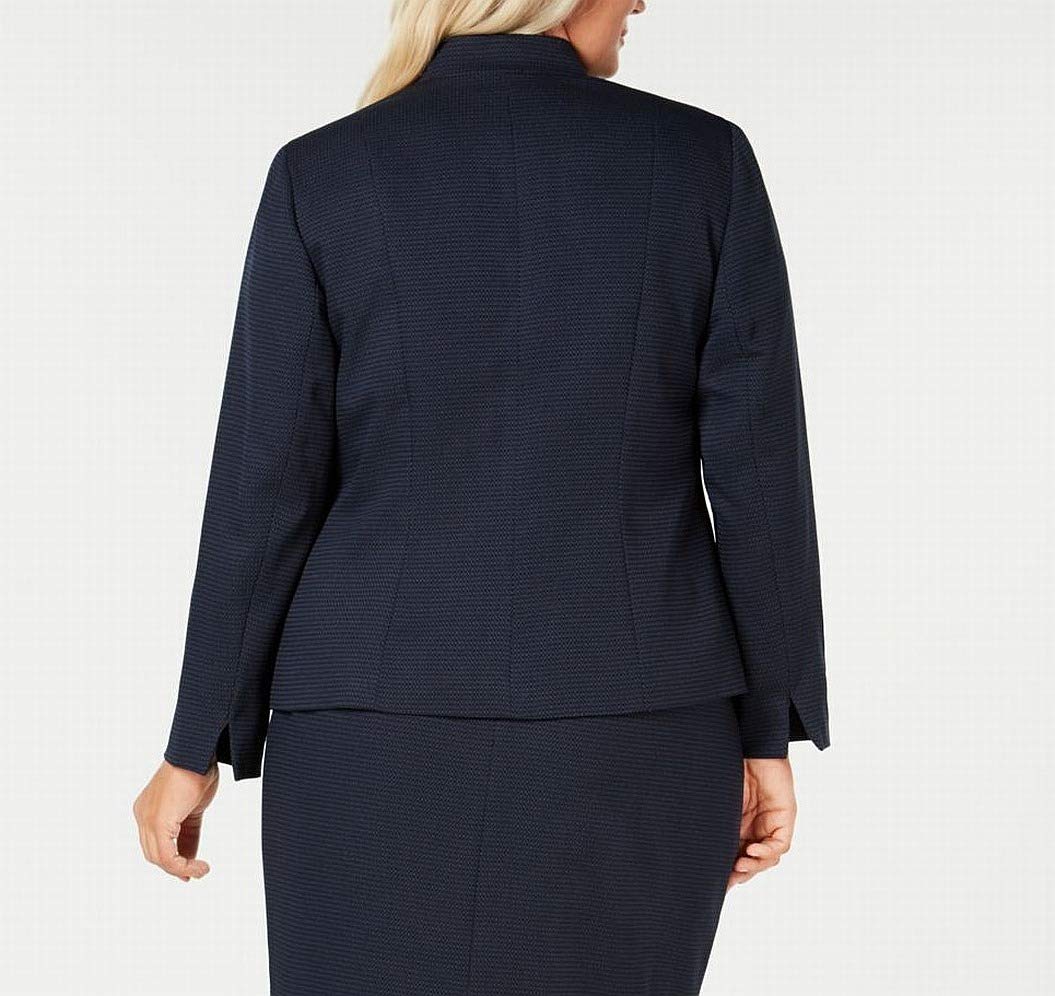 Stylish Plus Size Women's 3-Button Shawl Collar Skirt Suit Set - Elegant Office Wear & Special Occasion Outfit for Curvy Ladies