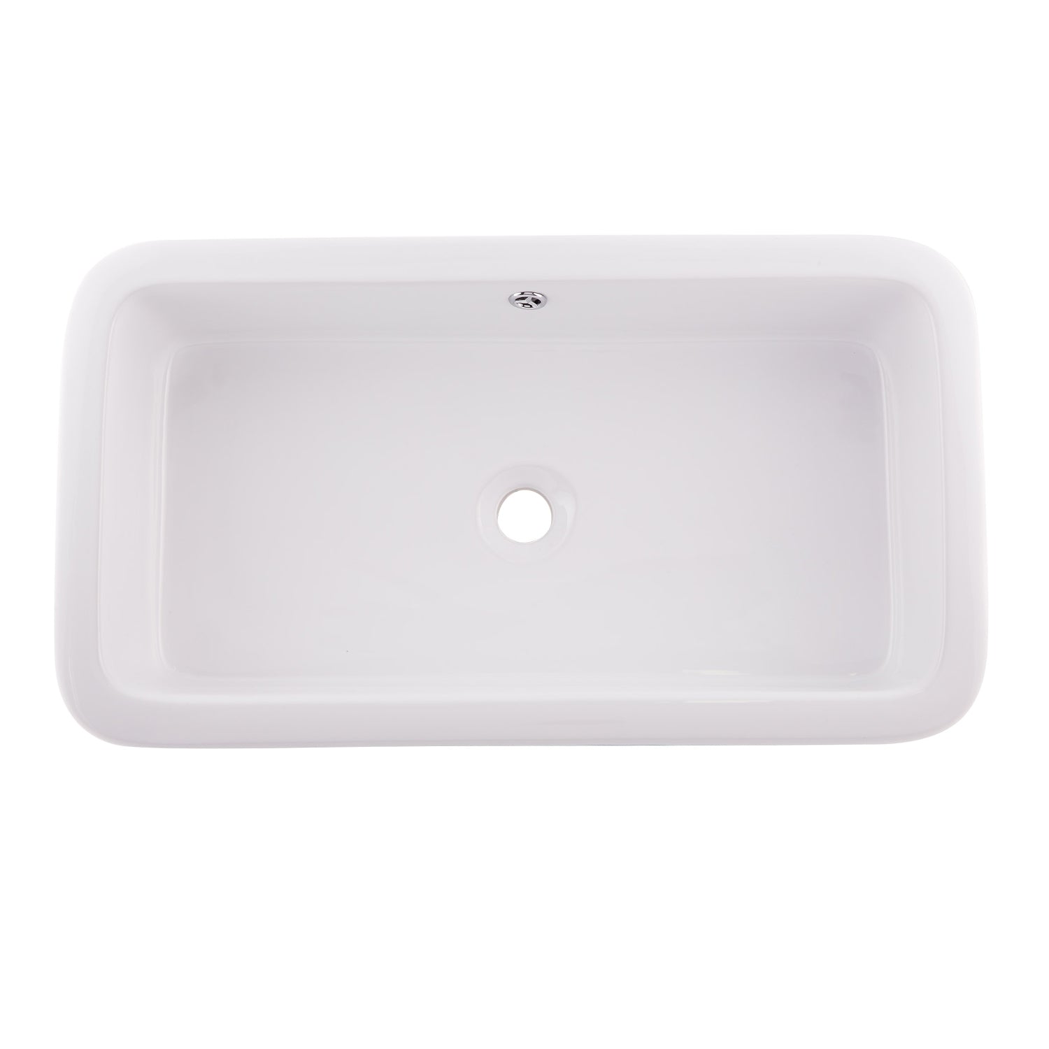 Premium White Ceramic Rectangular Vessel Sink - 27