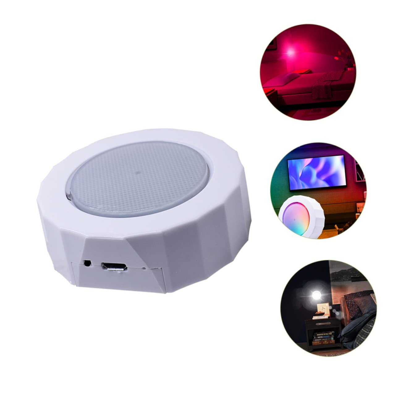 Garneck 4-Pack Dimmable LED Night Lights - USB Rechargeable, Warm White Bedside Lamp for Kids & Adults - Perfect for Nursery, Bedroom, Hallway & Bathroom Night Lighting