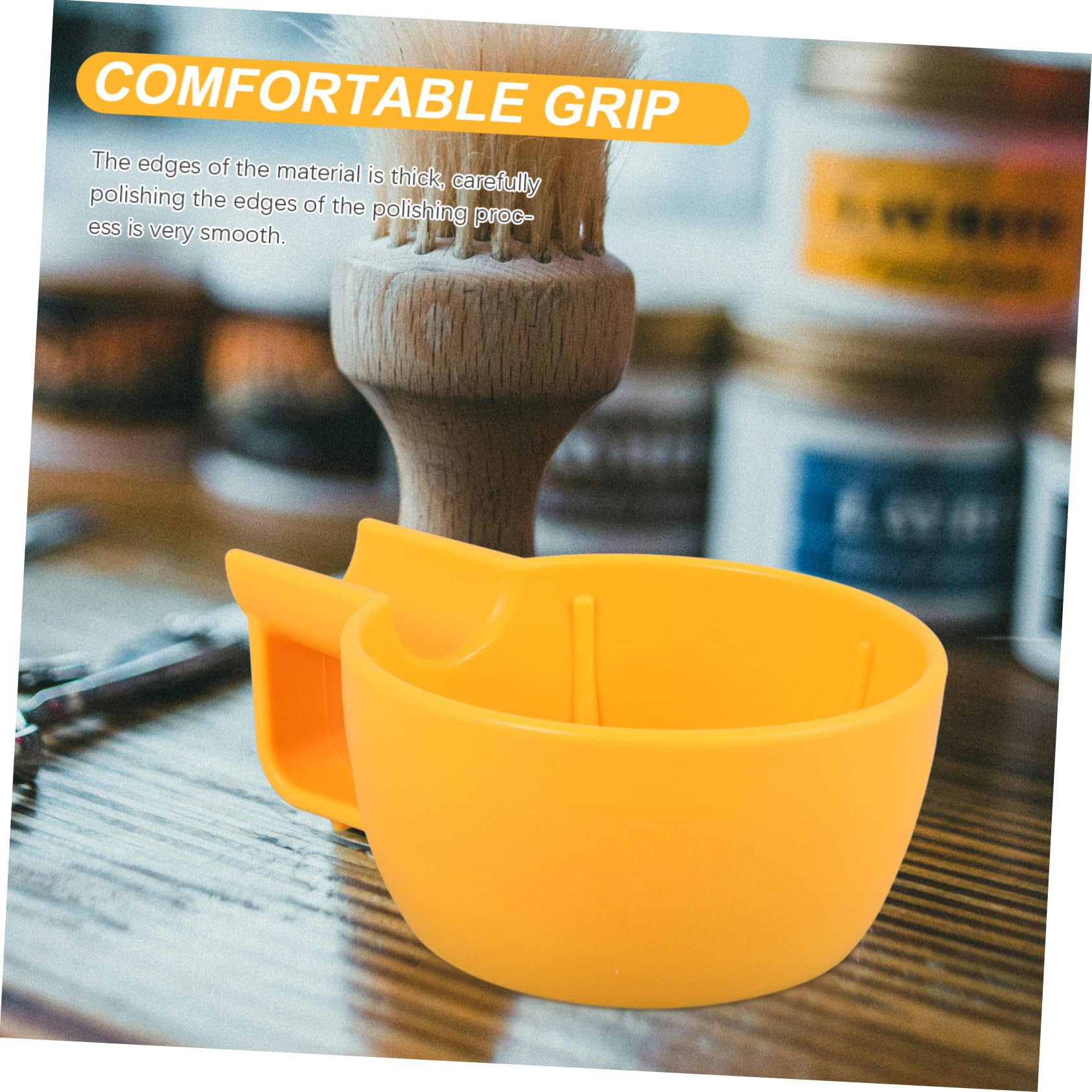 Premium Large Capacity Shaving Soap Bowl for Men - Durable Plastic Shave Cream Cup with Smooth Edges - Perfect for Wet Shaving, Barber Shops & Travel Grooming Kits