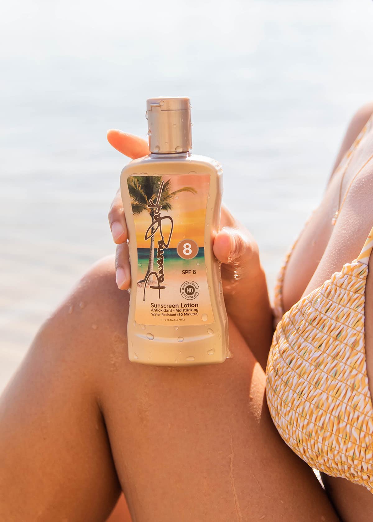 Panama Jack SPF 8 Sunscreen Lotion & SPF 45 Lip Balm Set - Sun Protection Bundle for Beach, Pool & Outdoor Activities