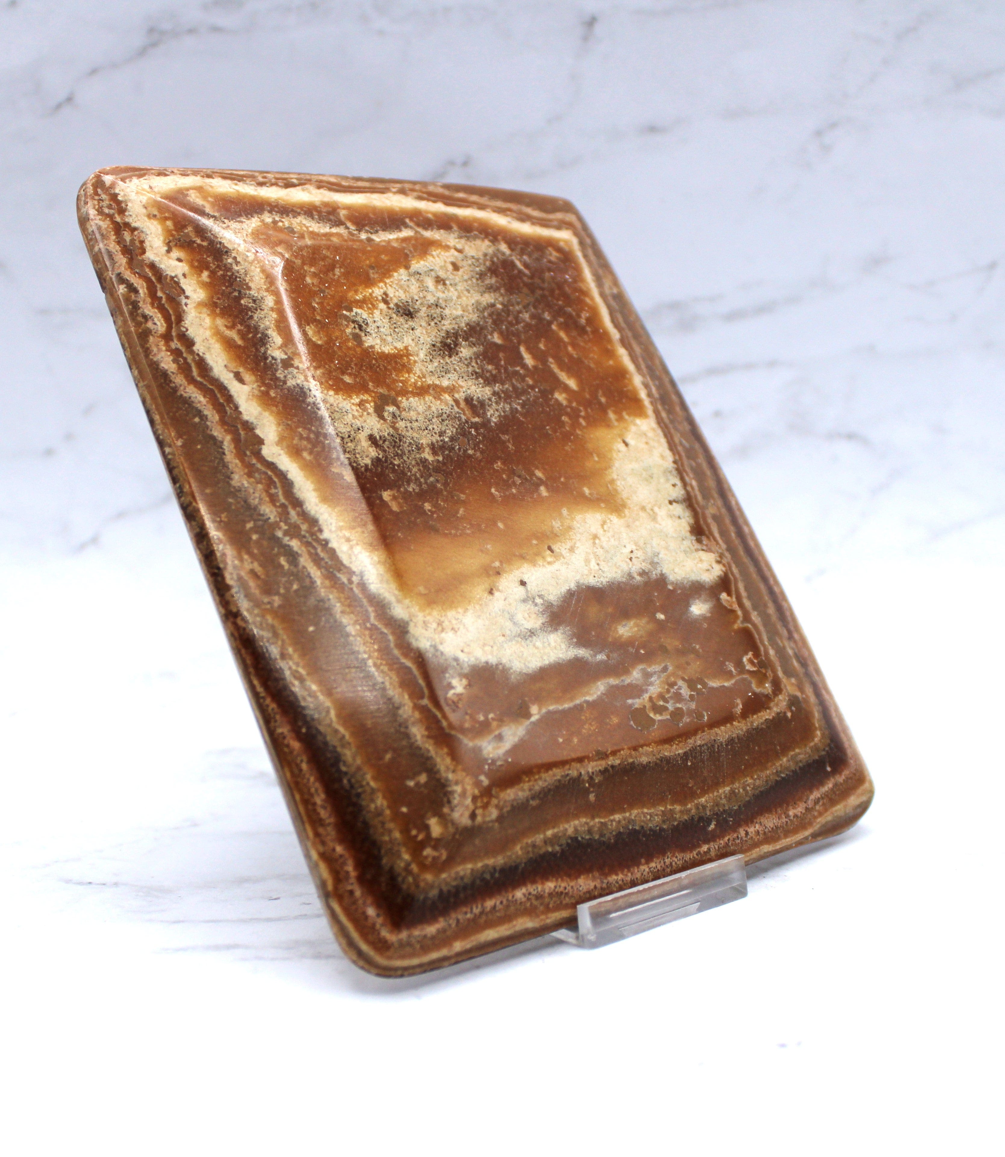 Premium Aragonite Dish - 7 Inch Natural Crystal Serving Bowl for Home Decor, Jewelry Display & Feng Shui | Elegant Dining & Gift Idea