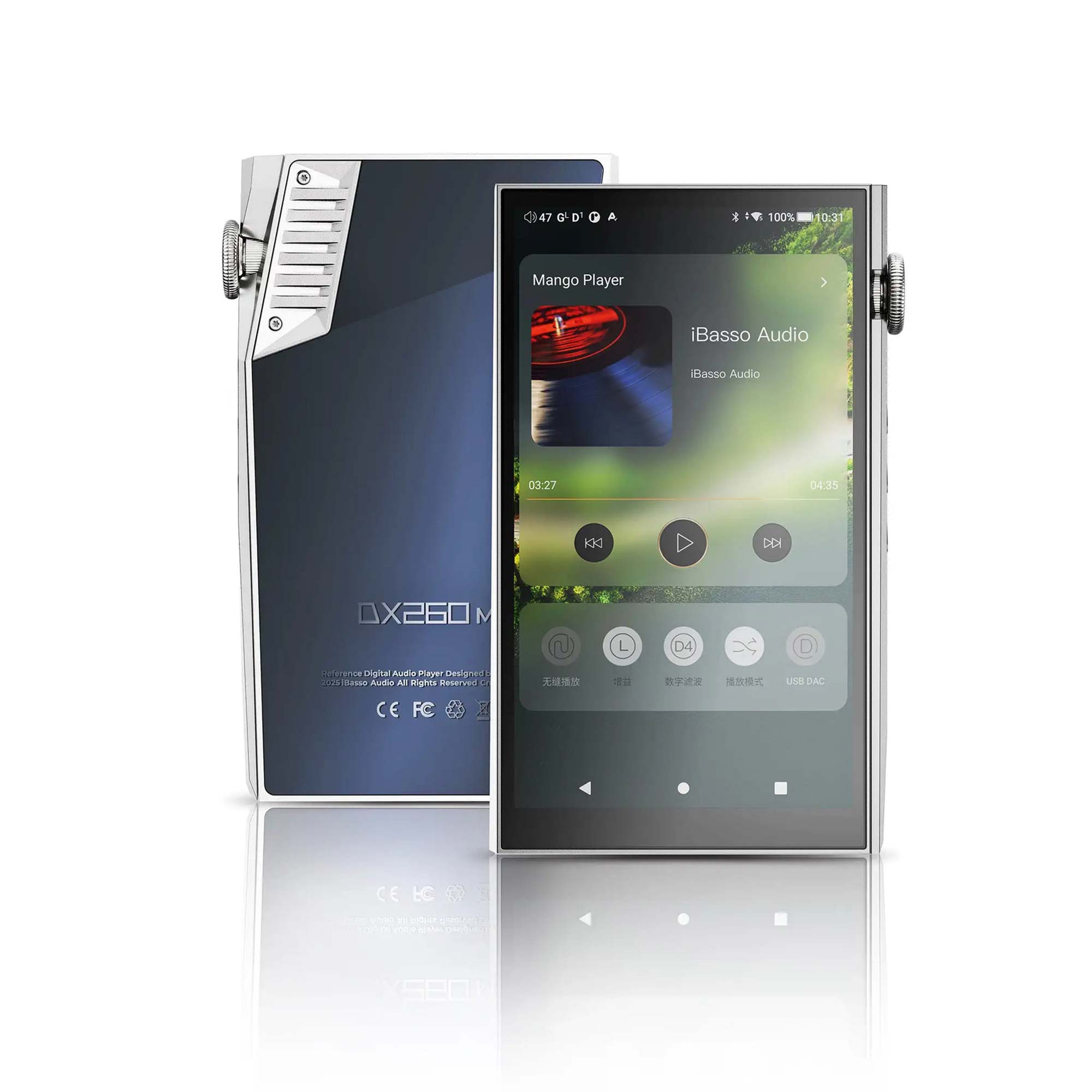 iBasso DX260MK2 High-Resolution Portable Digital Audio Player with Dual DAC - Perfect for Audiophiles, Travel & Workout Music Listening