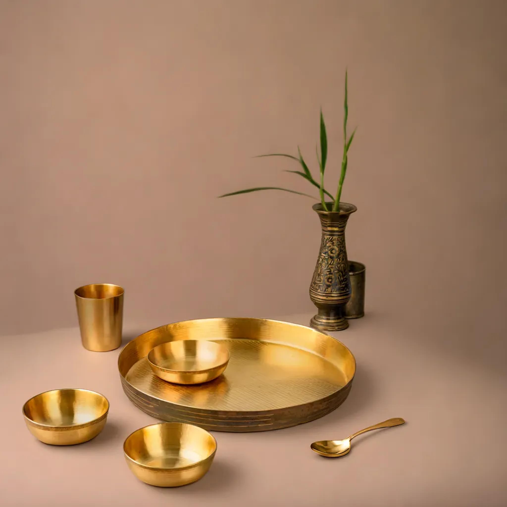 Authentic Bronze Kansa Set for Ayurvedic Facial Massage & Skincare – Perfect for Spa, Home Relaxation, and Self-Care Rituals