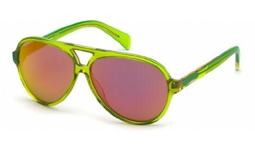 Diesel DL0075 Polarized Aviator Sunglasses for Men & Women - UV400 Protection, Matte Black Frame (95U) - Perfect for Driving, Outdoor Sports & Beach Vacations