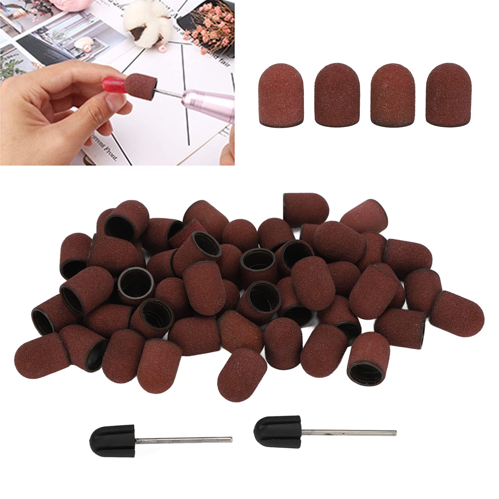 2 Pack Nail Drill Bits Set - Durable Sanding Bands & Mandrel for Professional Manicures | Perfect for Home Nail Care, Salons & DIY Enthusiasts | Women & Men's Grooming Essential