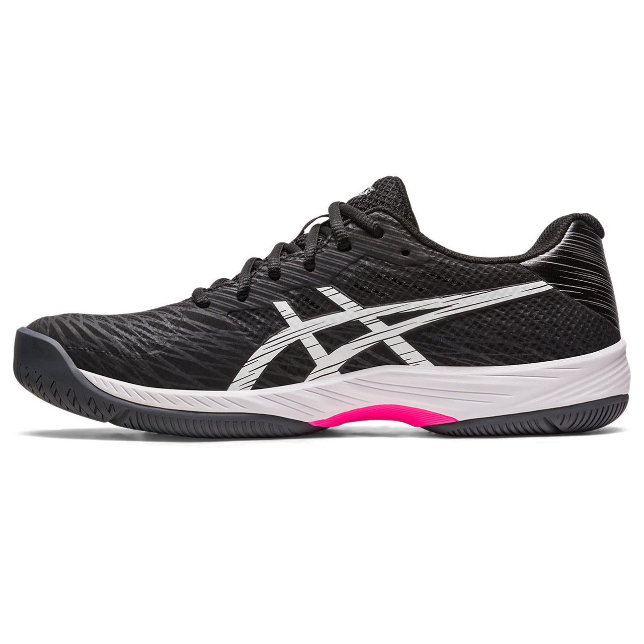 ASICS Gel-Game 9 Men's Tennis Shoes - Black/Pink | High-Performance Court Shoes for Competitive Play & Training | Perfect for Hard Courts & Indoor Tennis Matches