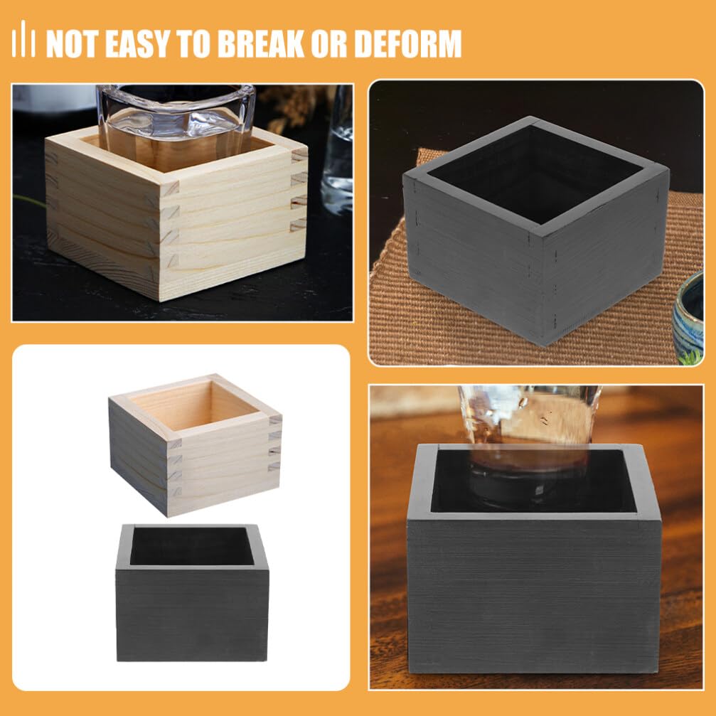 Premium Japanese Sake Cups Set with Square Wooden Storage Box - Traditional Handcrafted Sake Drinking Cups for Authentic Japanese Dining Experience - Perfect for Home Bars, Sushi Nights & Cultural Gift Giving