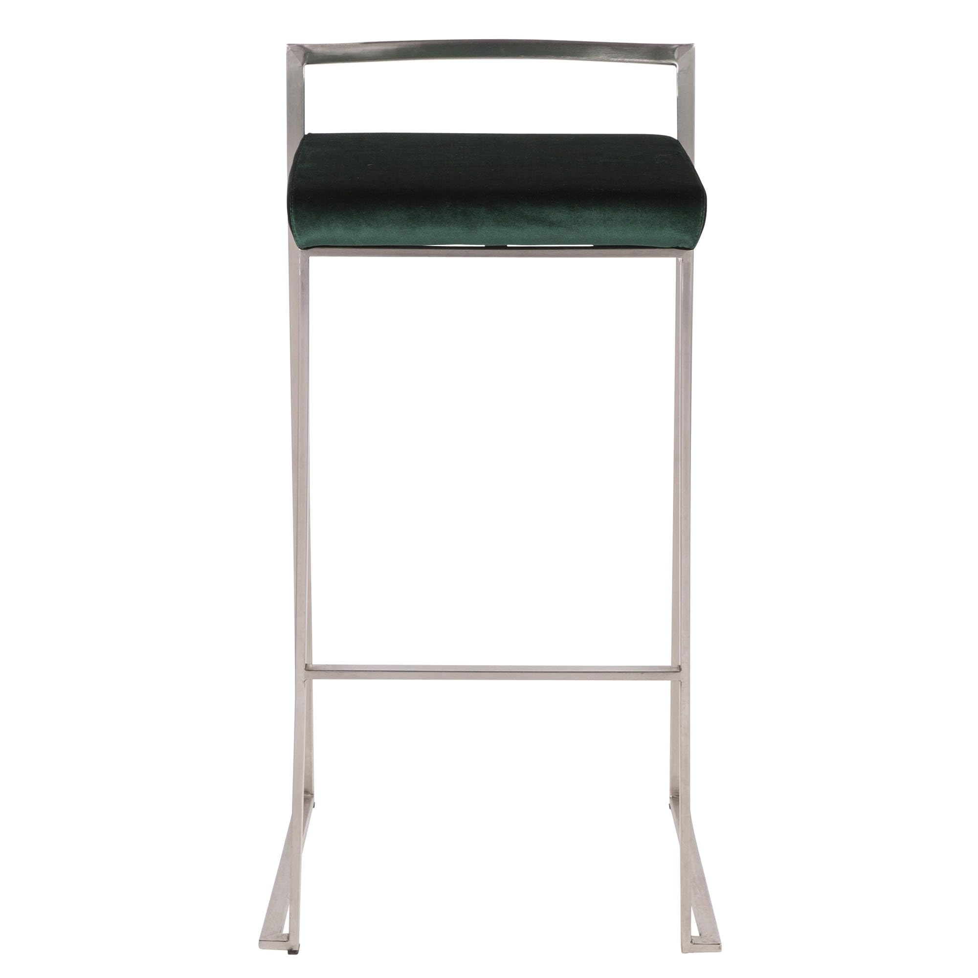 Fuji Stacker Bar Stool Set of 2 - Modern Adjustable Bar Chairs for Kitchen Island, Pub & Home Bar - Durable Counter Height Stools for Dining & Entertainment Areas