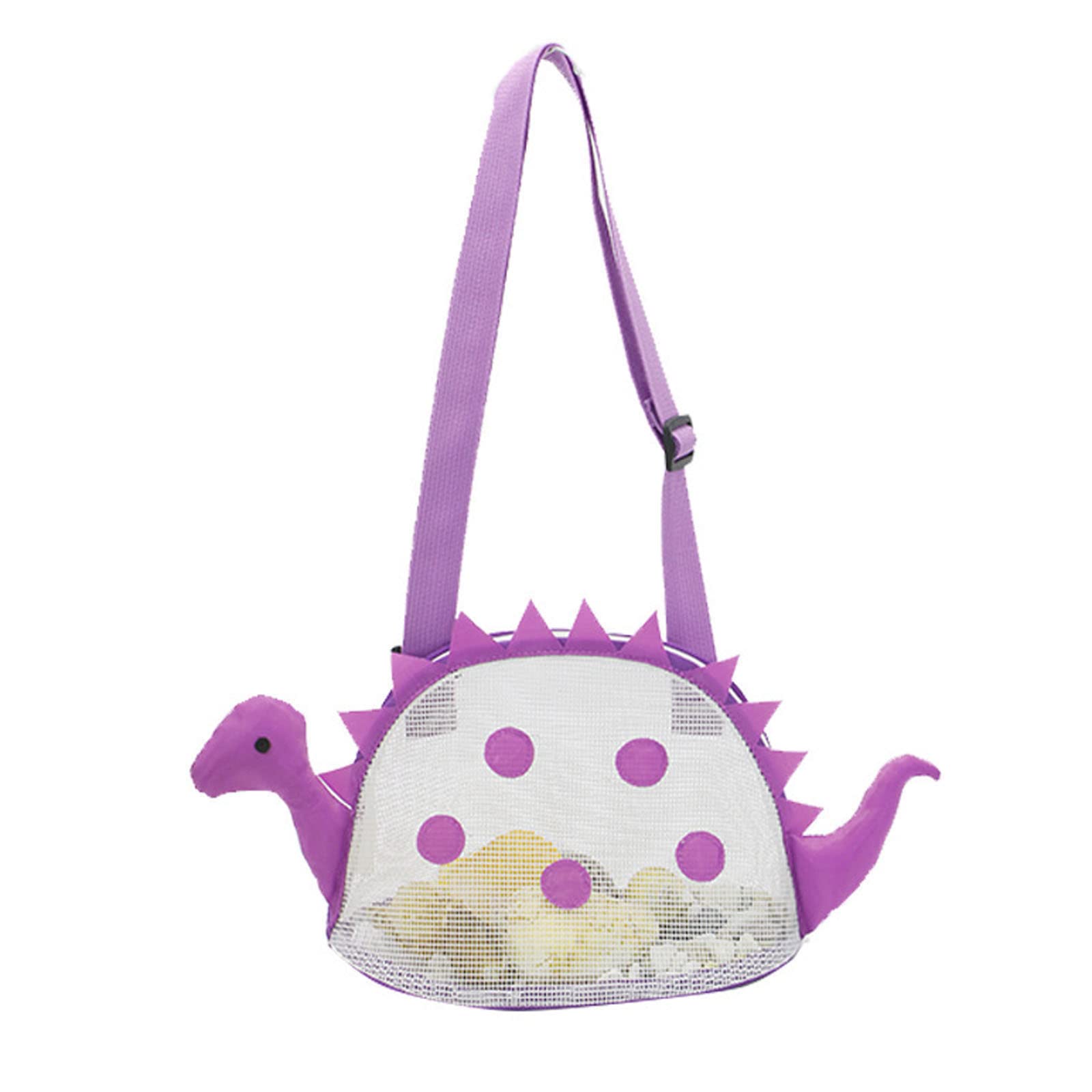 **Adjustable Strap Sand Toy Mesh Bag for Kids - Dinosaur & Shell Collecting Beach Tote for Boys & Girls - Perfect for Beach Trips, Sandcastle Play & Outdoor Adventures**