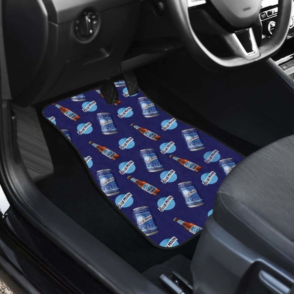 Blue Moon Car Floor Mats - Premium Car Accessories for Beer Lovers - Perfect Gift for Father's Day, Birthday & Car Enthusiasts - Waterproof & Durable for Trucks, SUVs & Sedans