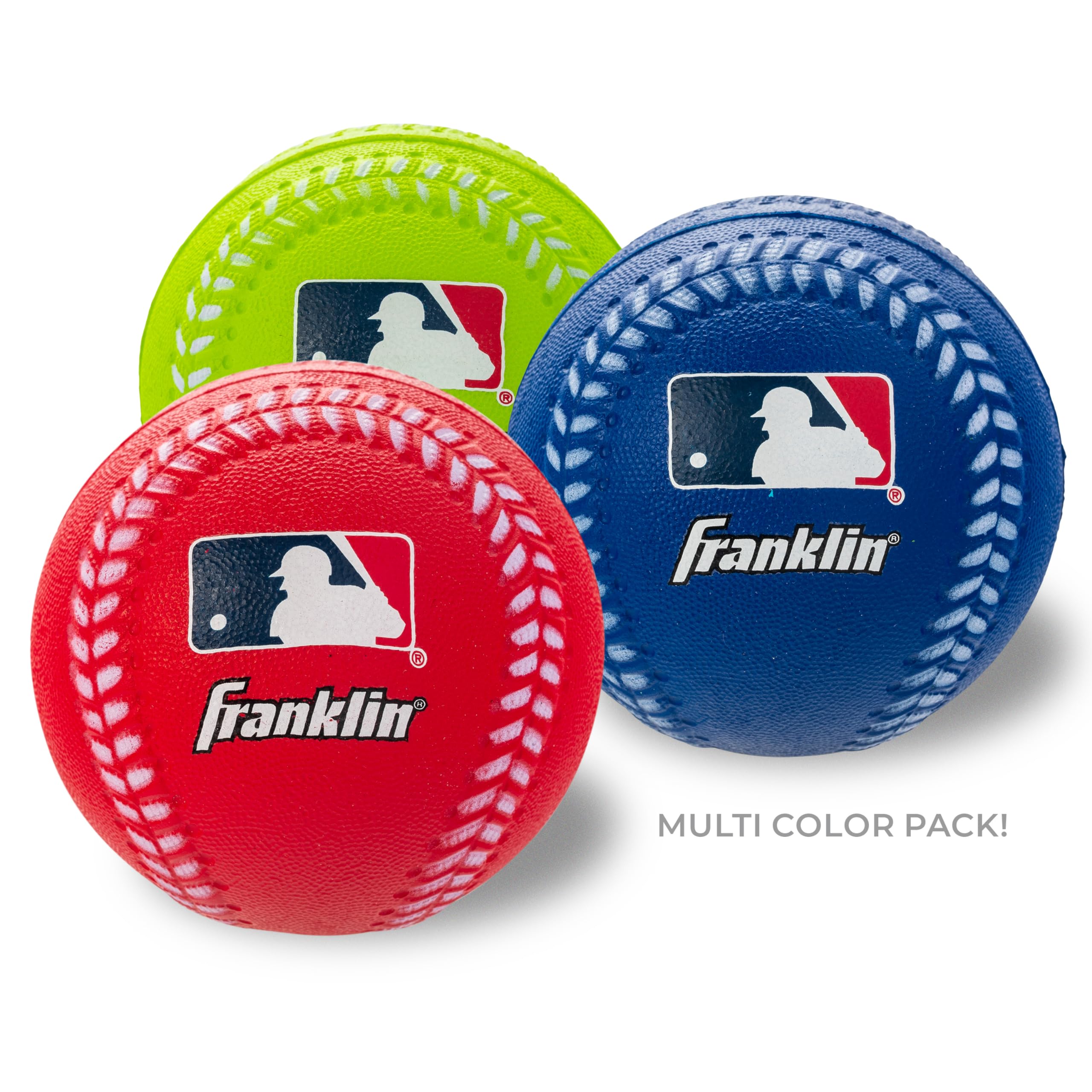 Franklin Sports Oversized Foam Baseballs - Soft Foam Practice Balls for Kids & Beginners - Perfect for Backyard Training, T-Ball, and Indoor Batting Practice