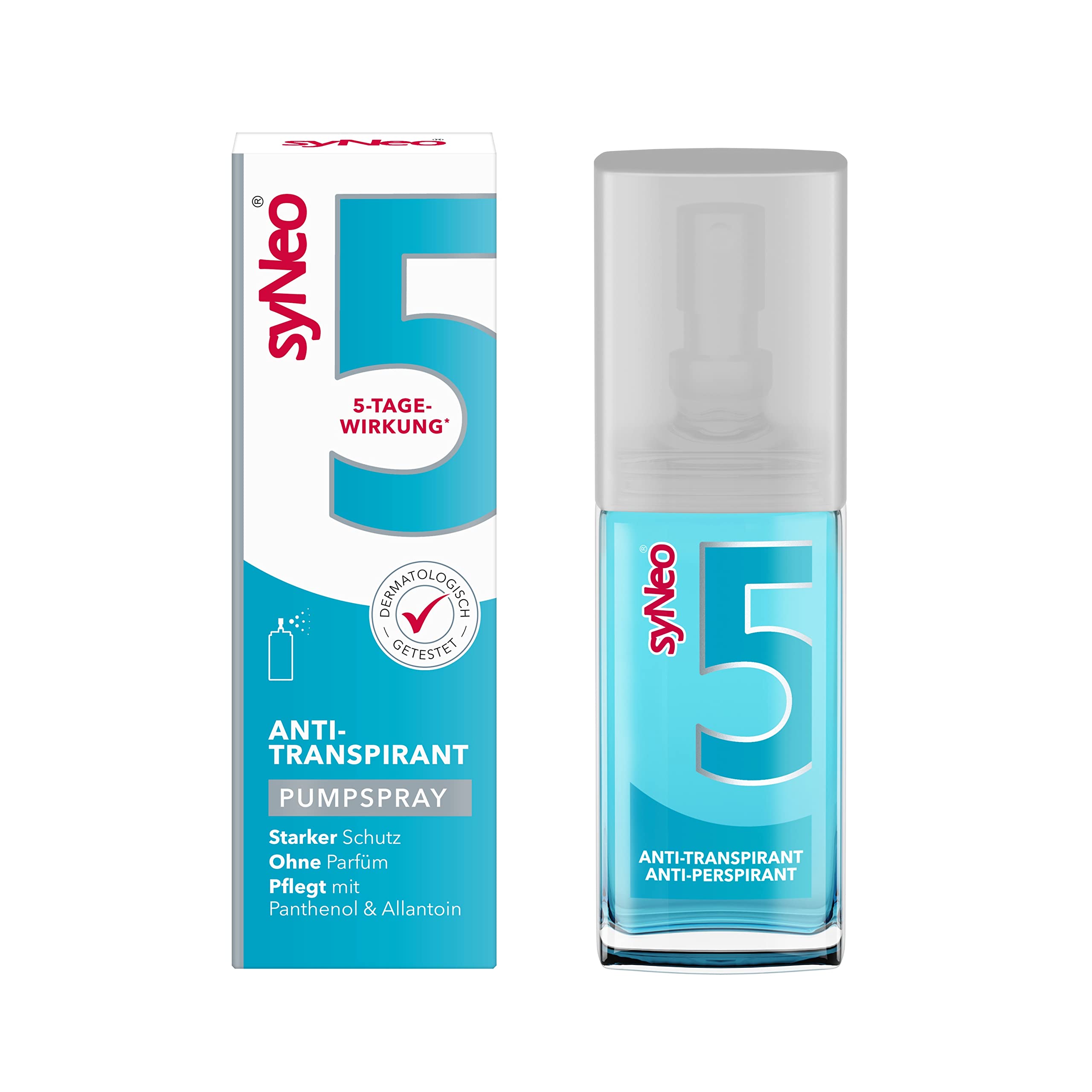 SyNeo 5 Long-Lasting Antiperspirant Deodorant Spray for Men & Women - 30ml Pump Bottle - Ideal for Gym, Travel & Daily Freshness