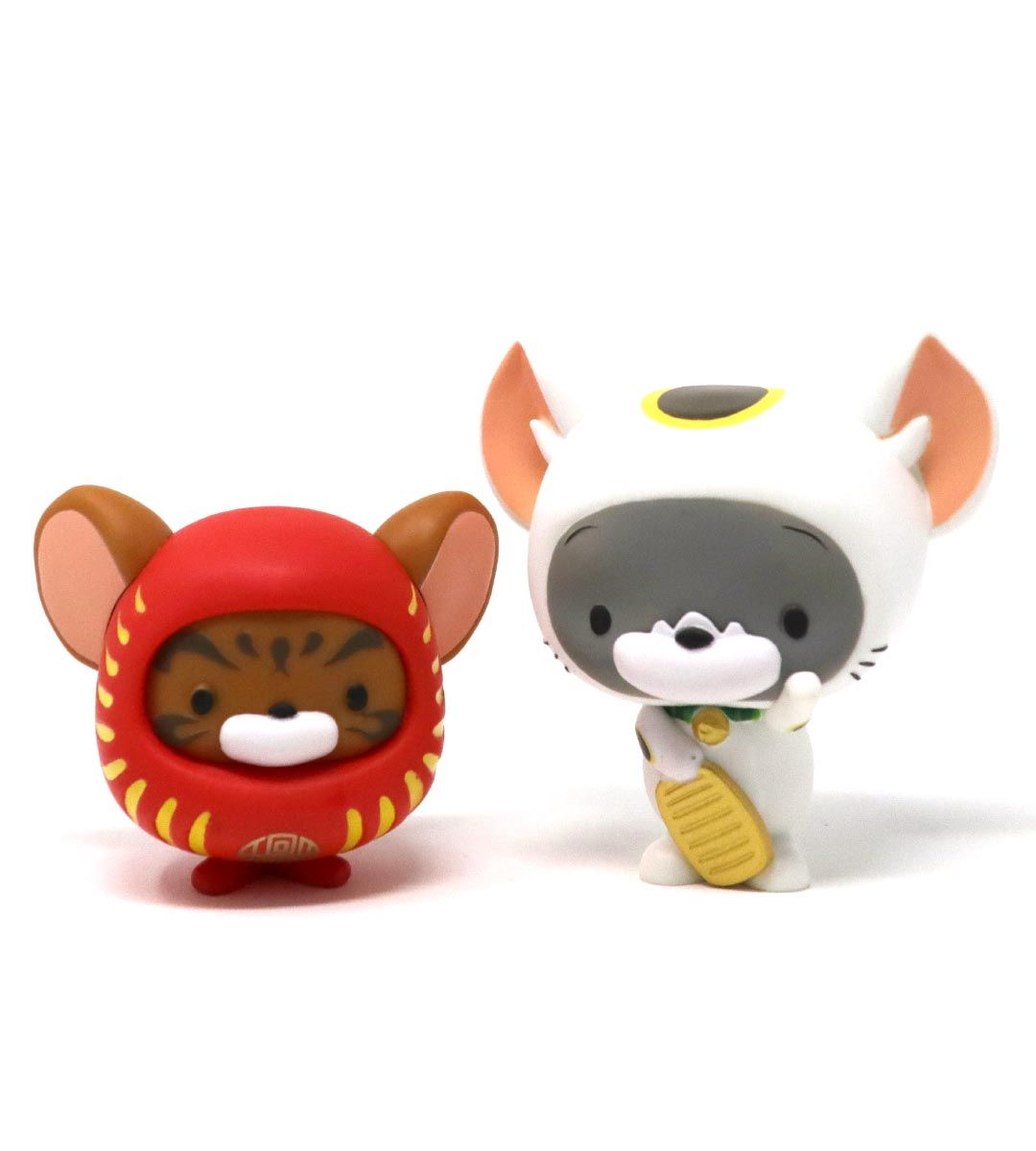 Chibi Tom & Jerry (Daruma & Maneki Neko) Cute Anime Figurine - Perfect for Home Decor, Office Desk & Gift for Anime Fans