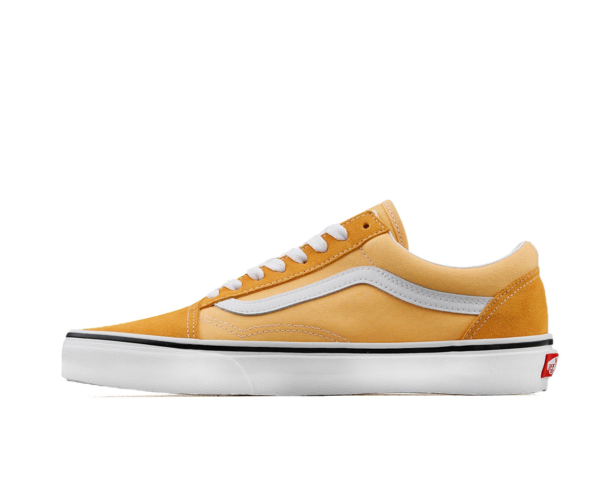 Vans Old Skool Classic Sneakers for Men & Women - Flax/True White Color - Comfortable Skate Shoes for Casual Wear, Street Style & Everyday Outfits