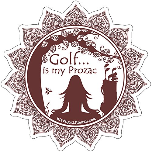 Funny Golf Sticker Decal - 'Golf is My Prozac' Quote - Waterproof Vinyl Decal for Golf Clubs, Laptops, Cars - Perfect Gift for Golf Lovers