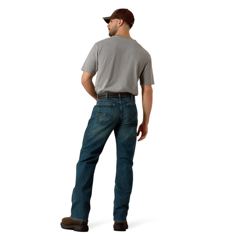 Ariat Men's Rebar M4 Relaxed Fit DuraStretch Boot Cut Jeans - Comfortable Workwear for Cowboy, Ranch & Outdoor Activities