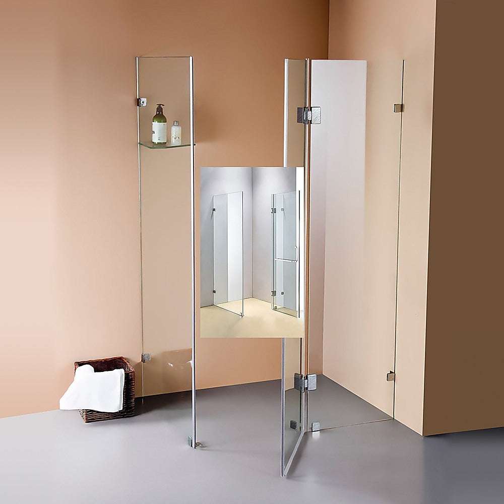 Frameless 10mm Glass Shower Screen 43.3