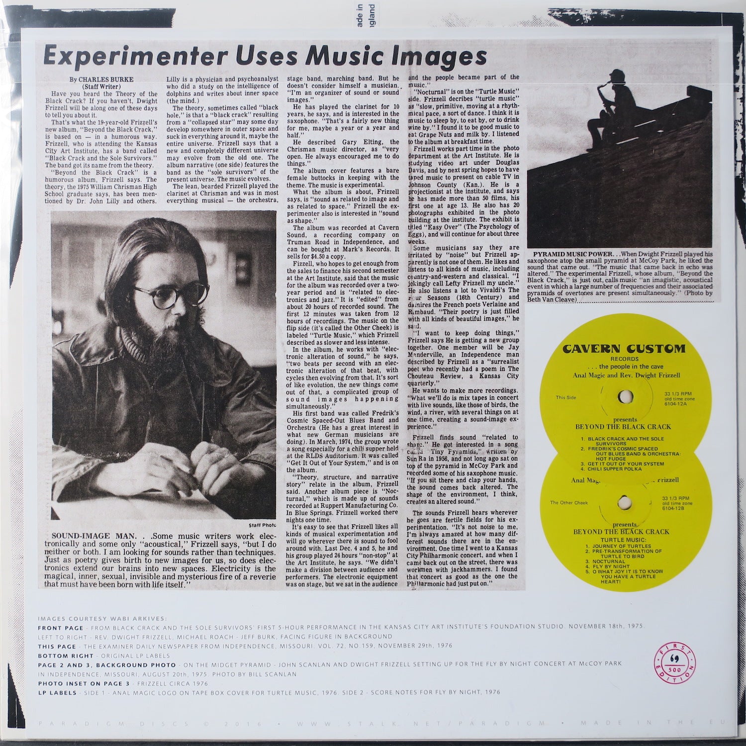 ANAL MAGIC & REV. DWIGHT FRIZZELL 'Beyond The Black Crack' Vinyl LP (1976 Experimental Jazz, Avant-Garde) - Rare Collector's Item for Jazz Enthusiasts & Vinyl Collectors