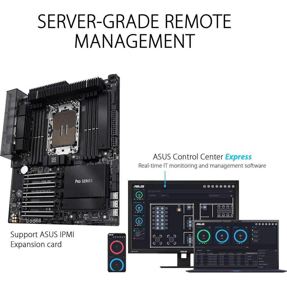 ASUS PRO WS W790 ACE Motherboard - Intel W790 Chipset, LGA 4677 Socket, DDR5 Support - Ideal for Workstations, Content Creation & High-Performance Computing