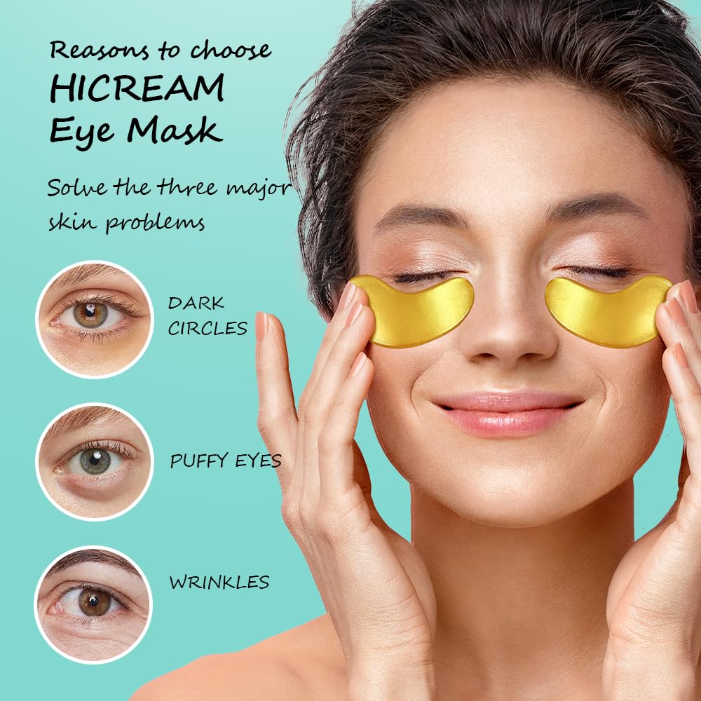 24 Pairs Gold Under Eye Patches - Anti-Aging Dark Circle & Puffiness Treatment with Collagen & Hyaluronic Acid - Hydrating Gel Eye Masks for Wrinkles & Eye Bags - Perfect for Bridal Party Gifts & Self-Care Routine