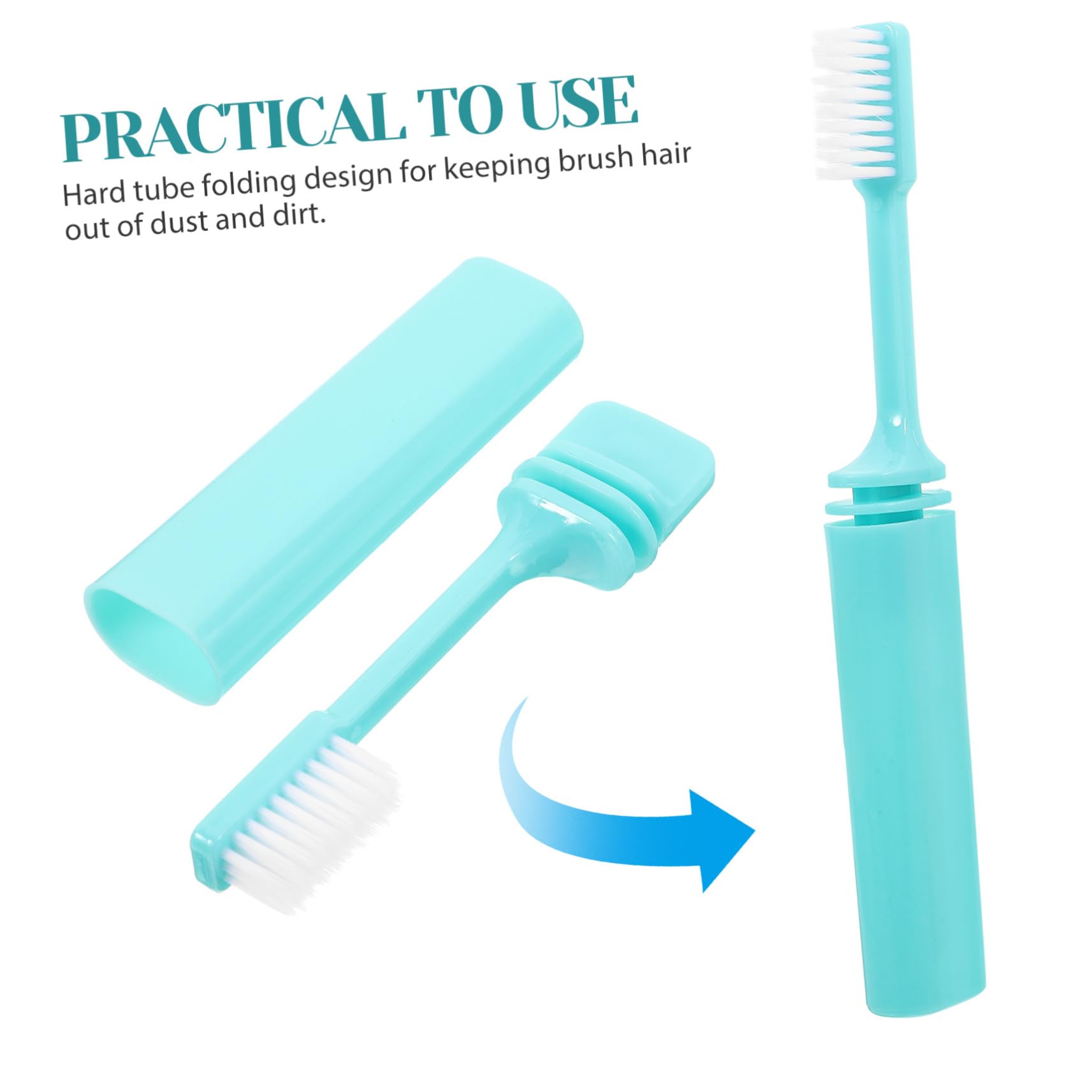 2 Pack Kids Travel Toothbrushes - Foldable & Compact for Camping, Hiking, and Outdoor Adventures | Soft Bristles & Chewable Design for Children's Oral Care On-The-Go