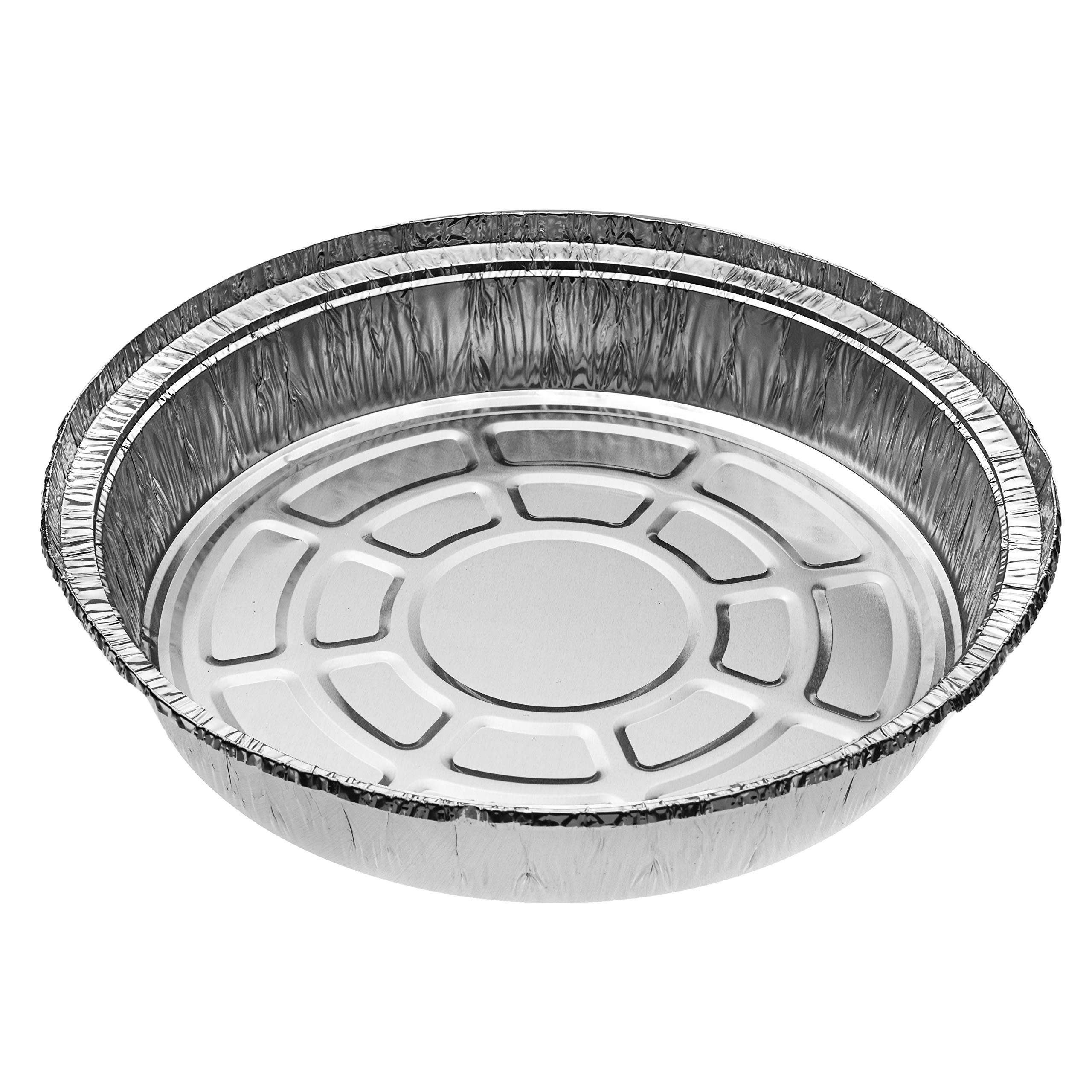 30 Pack 9 Inch Round Aluminum Foil Pans with Lids - Heavy Duty Disposable Baking Pans for Freezer & Oven Safe - Perfect for Pies, Casseroles & Meal Prep