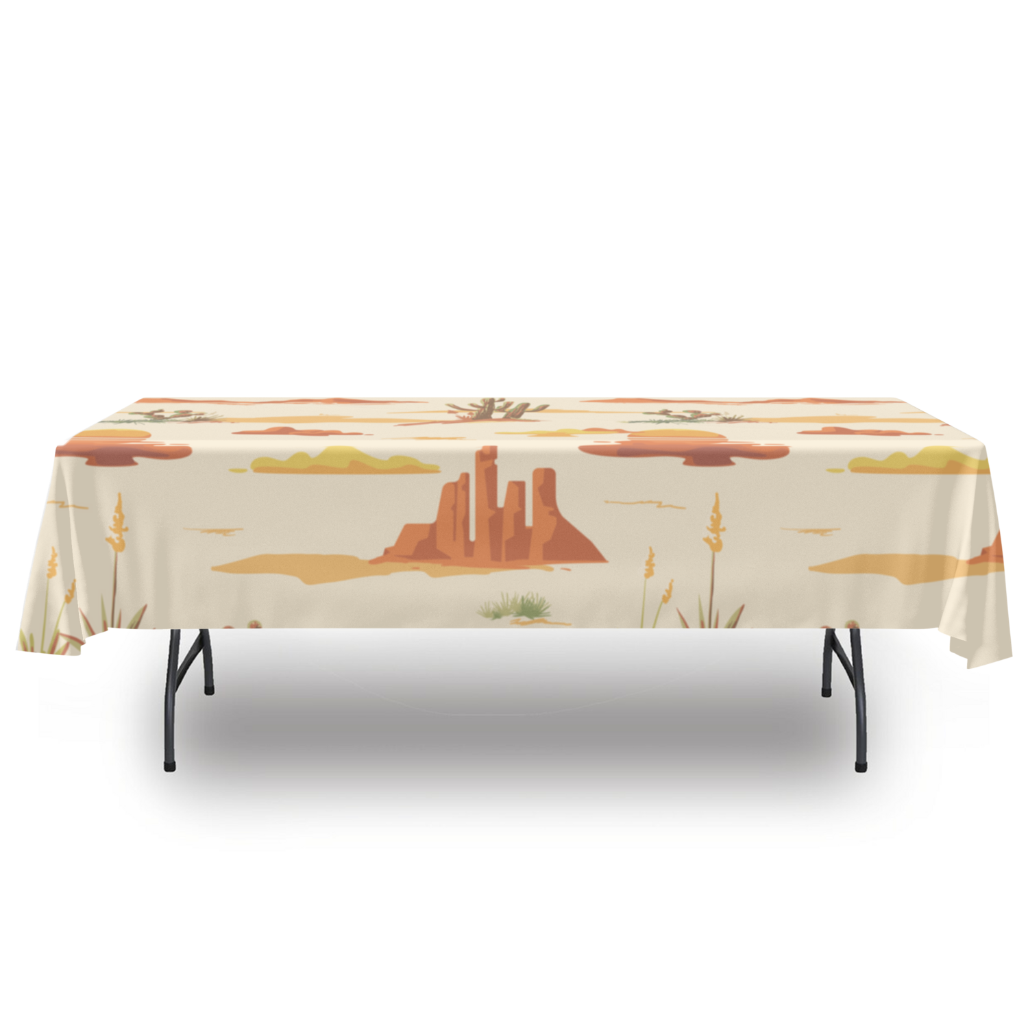 Desert Scene Tablecloth - 4 Sizes Polyester Table Linens for Picnics, Parties & Outdoor Dining | Waterproof & Wrinkle-Resistant