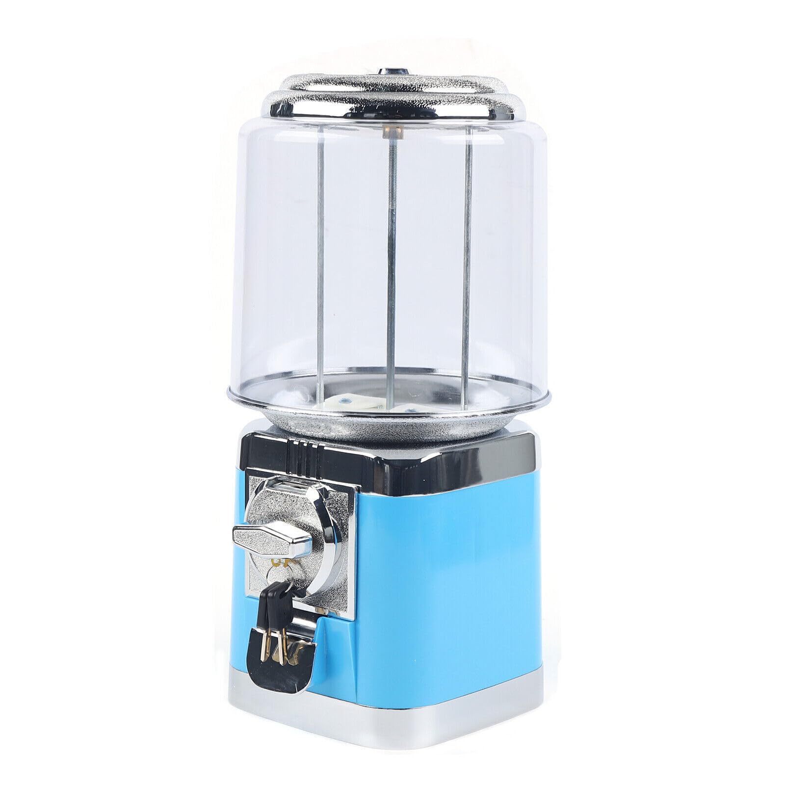 Commercial Automatic Candy Vending Machine - 32mm Bubble Gum Gumball Dispenser for Home, Arcade & Retail Stores | Durable Metal Construction | Perfect for Parties, Events & Business (Blue)