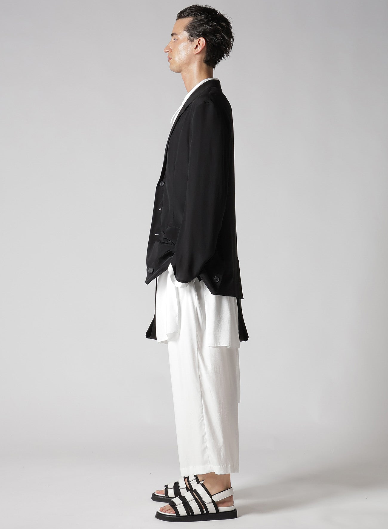 12M Silk Decine Hem Button Detail Jacket for Women - Elegant & Stylish Outerwear for Parties, Weddings & Special Occasions