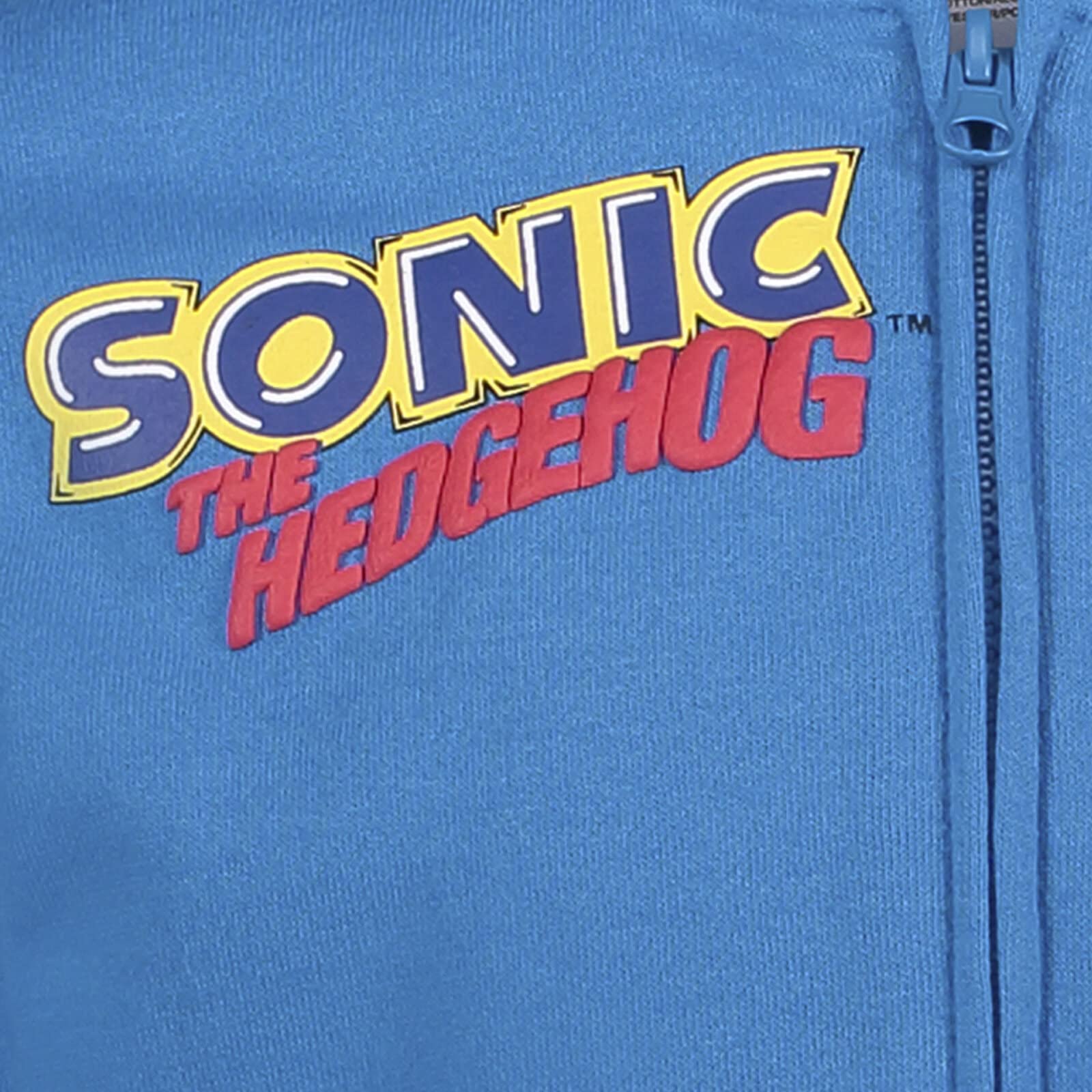 SEGA Sonic the Hedgehog Shadow Knuckles Fleece Zip Up Hoodie for Kids - Warm Winter Jacket for Toddler to Big Kid | Perfect for Gaming, Cosplay & Outdoor Activities