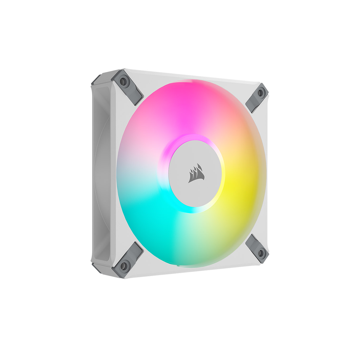 Corsair AF120 RGB ELITE WHITE 120mm Fluid Dynamic Bearing RGB LED PWM Fan - Single Pack for PC Gaming, Case Cooling & Custom Builds