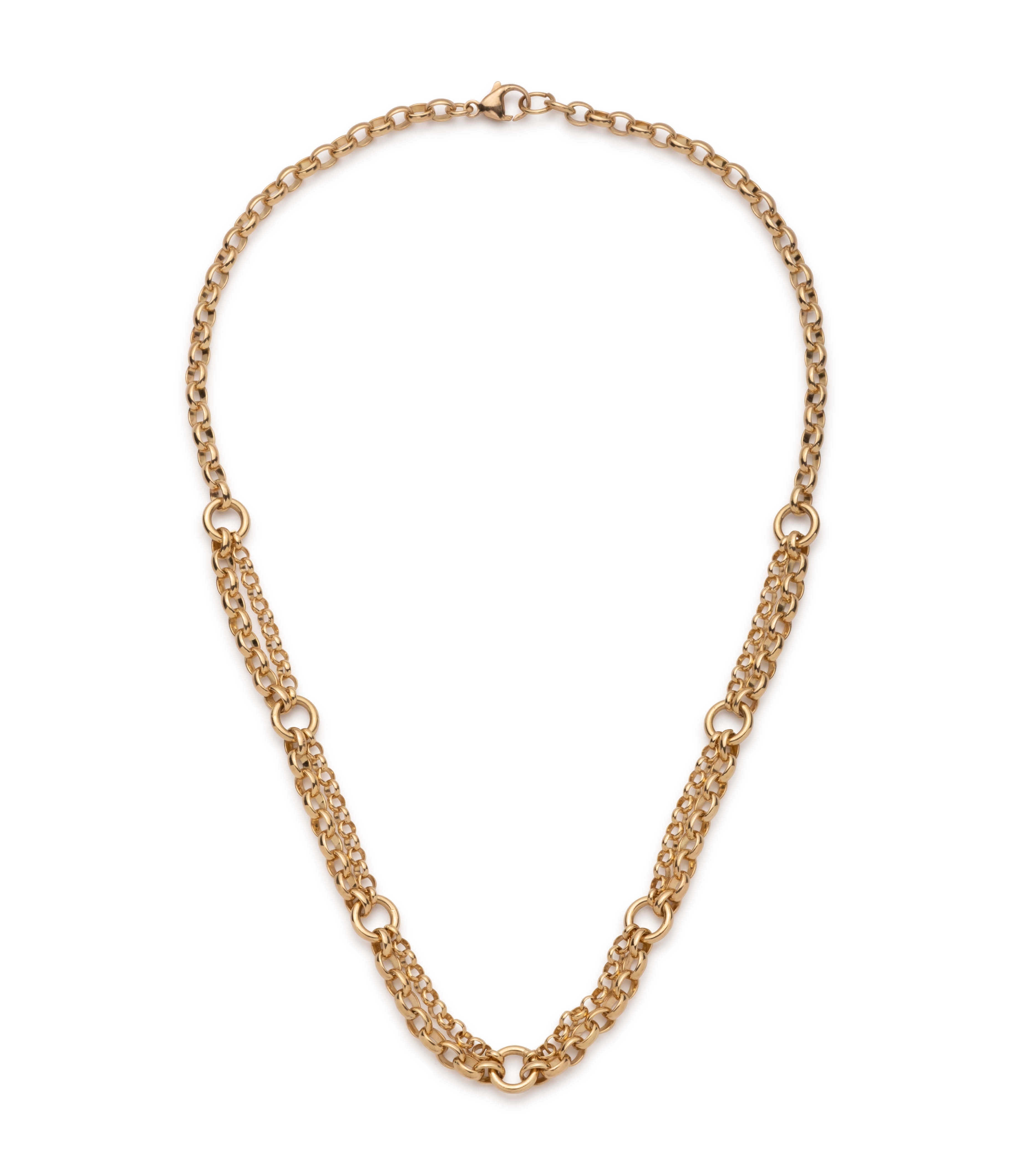 Festoon Chain Necklace in 14K Yellow Gold - Elegant Layering Jewelry for Women, Perfect for Weddings & Special Occasions