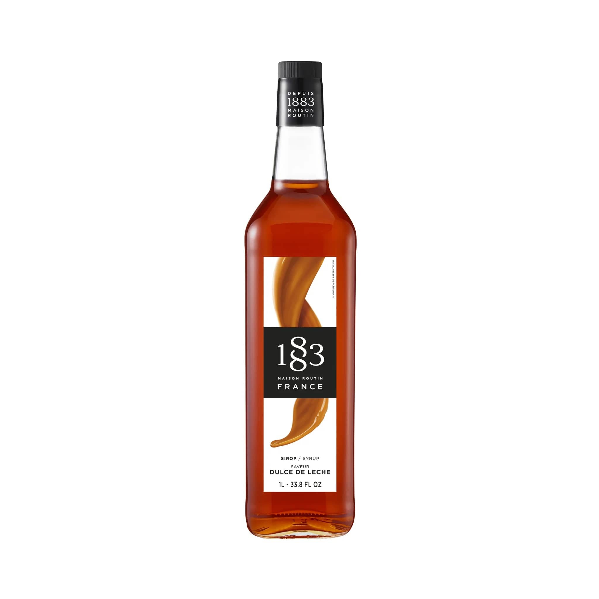 1883 1L Glass Bottle Dulce de Leche Syrup - Premium Caramel Sauce for Desserts, Coffee, Ice Cream & Baking - Authentic Argentine Sweet Condiment