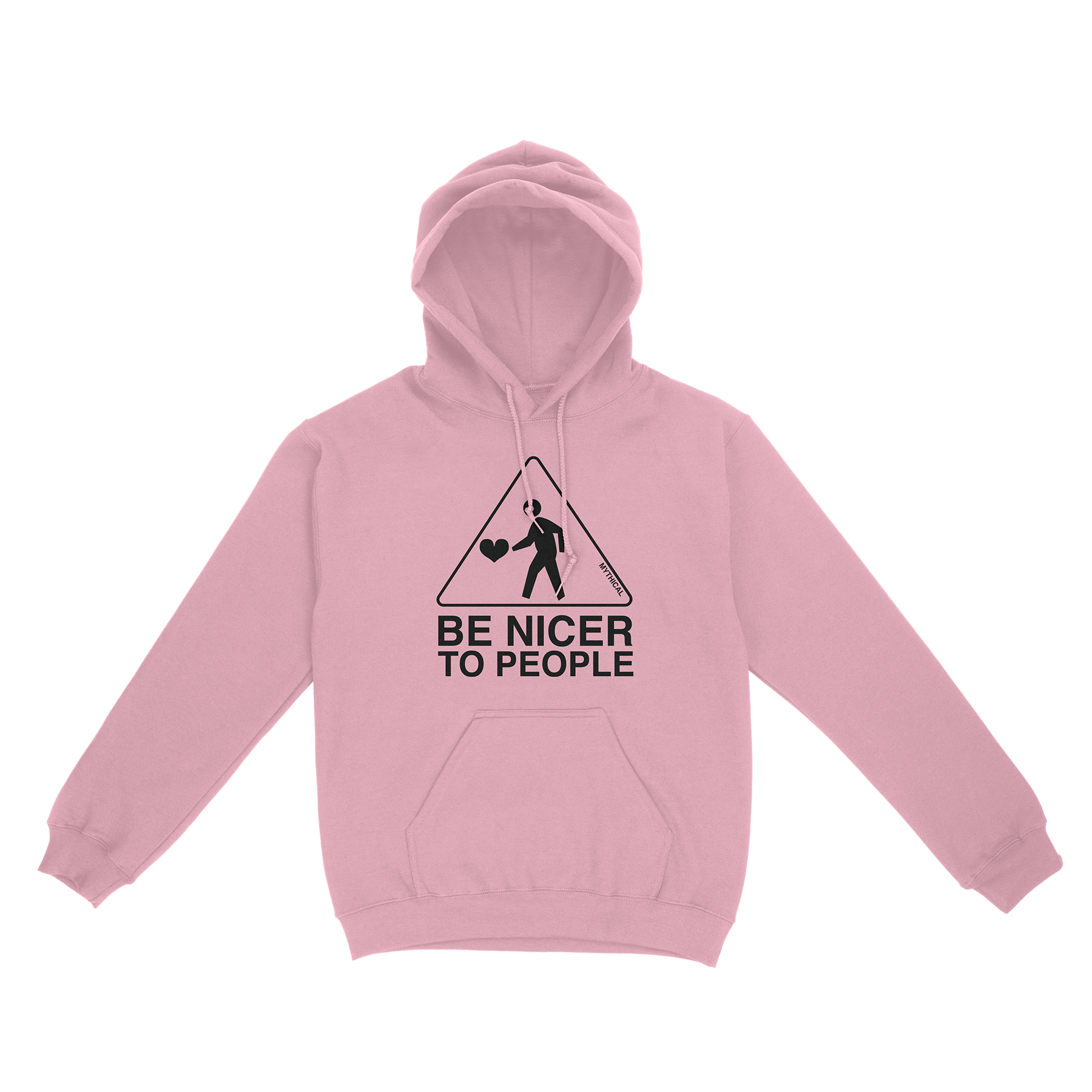Be Nicer To People Hoodie - Soft Light Pink Pullover Sweatshirt for Women & Men | Cozy Casual Wear for Everyday Outfits, Street Style & Lounge